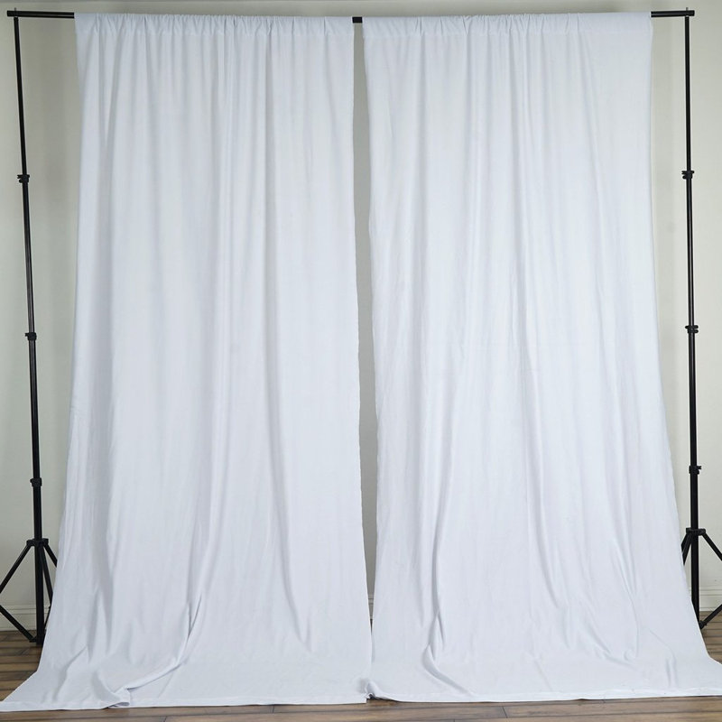 Antion Semi Sheer Curtain Single Panel, 56" x 108", White