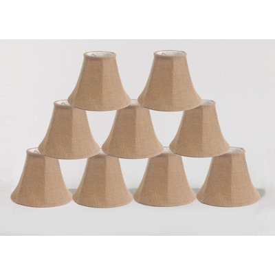 Abat-jour cloche en toile de jute H 5 po (à clips)