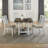 Foldable leaf dining table with 4 chairs-2040431838