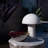 Celia 10" Mushroom Portable LED Cream Table Lamp, 3-Way Dimming and Rechargeable-1599674328