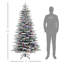 Arbre de Noël artificiel enneigé 6,5 pi