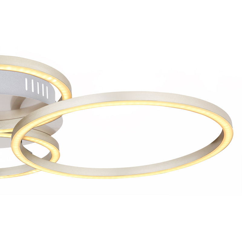 Sanita LED Flush Mount, Matt Nickel