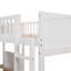 Lit simple simple avec lit mezzanine et deux tiroirs de rangement pratiques, blanc-1170348099