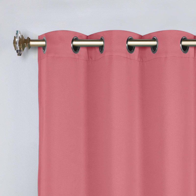 Paire de rideaux obscurcissant avec œillets Millendon, Rose, L 42 po x L 63 po