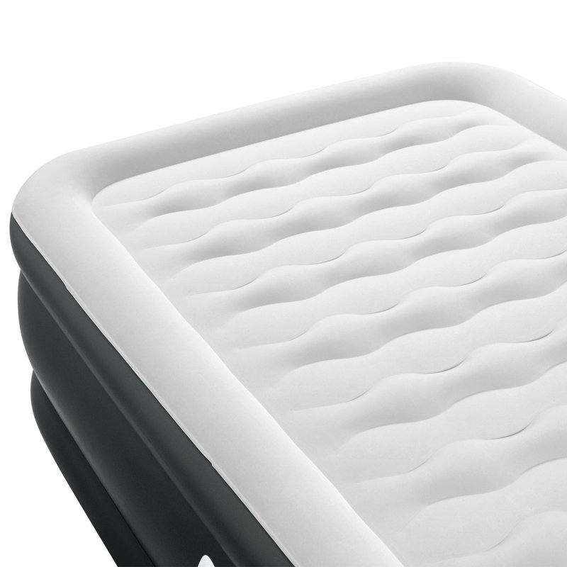 Sealy Twin 18" Gray and White Inflatable Air Mattress with Built-In Pump