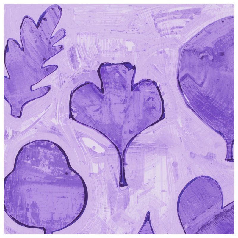 Couvertures mauves en forme d'arbre, L 60 po x H 80 po