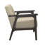 Chaise d'appoint en tissu et bois d'hévéa massif-1542652076