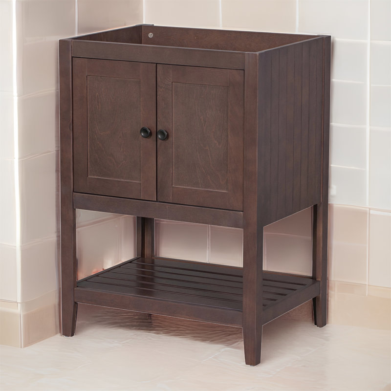23.7'' Single Bathroom Vanity Base Only, Brown