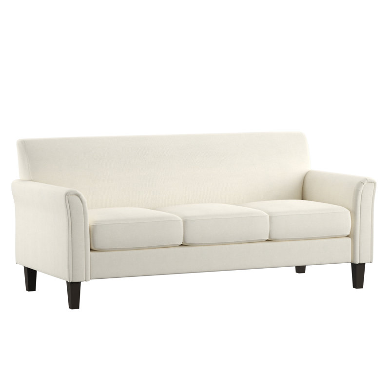 Ginnia Upholstered 77.25'' Sofa, White