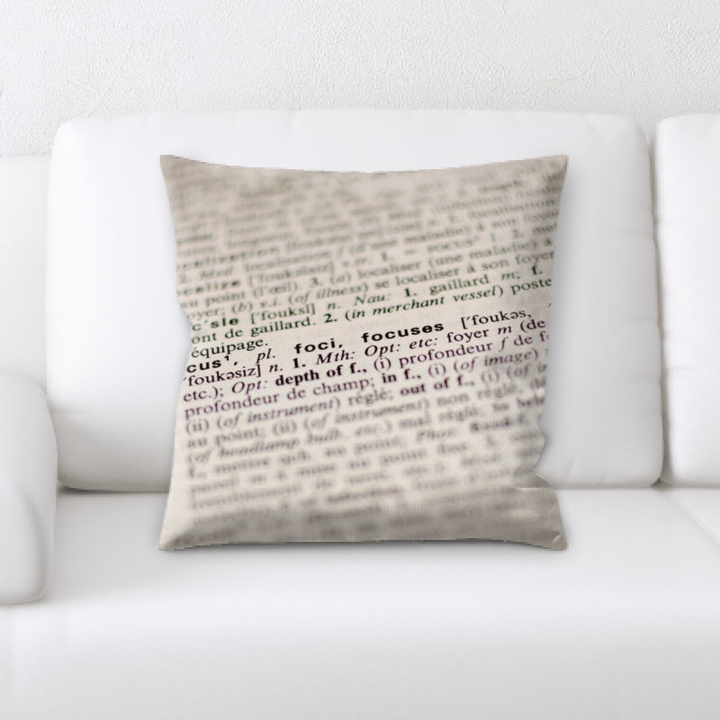 Coussin décoratif dictionnaire