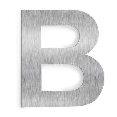 Barton 6-Inch Floating Mount House Letter - Stainless Steel, Modern Design