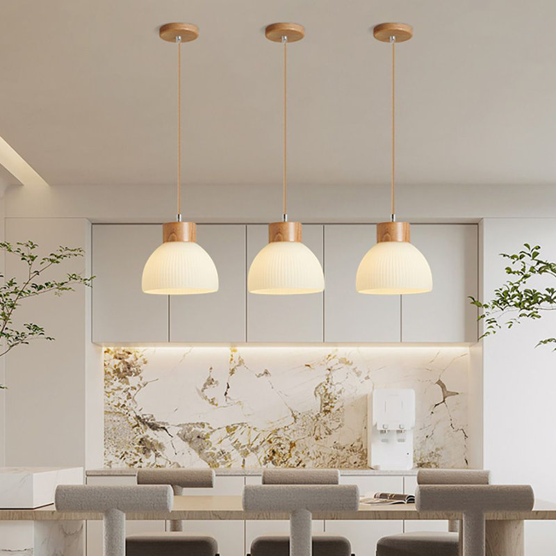 Rebote - Light Walnut Dome Pendant, Oak 