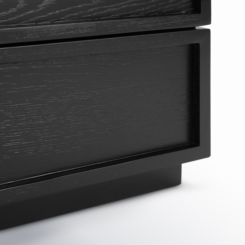 Commode 3 tiroirs Hudson, Noir, noir, noir, noir