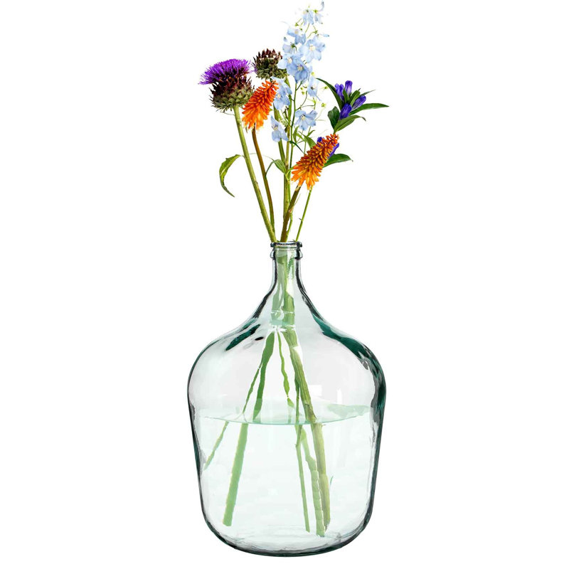 Birghild Glass Decorative Bottle, Transparent