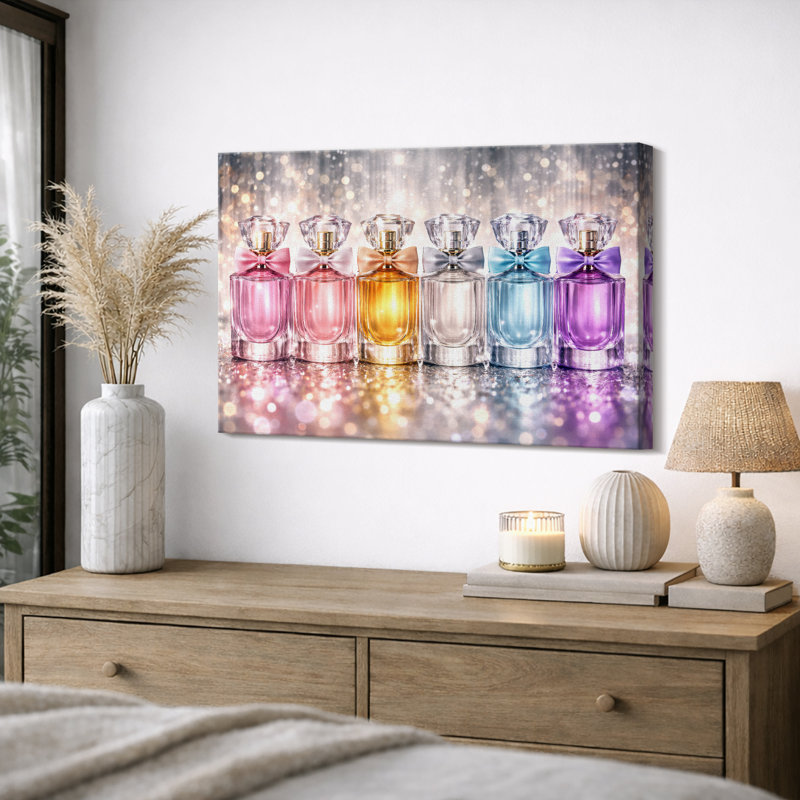 Perfume Bottle Art, impression de parfum de luxe, impression encadrée sur toile, impression sur toile, Toile tendue