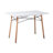 5-Piece Dining Table Set, Rectangular Dining Table Set For 4 (White And Black)