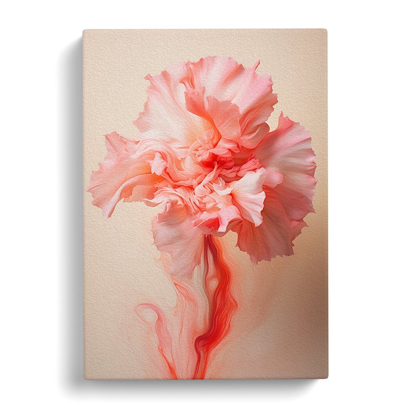 Carnation Flower Expressionism No.2 - Wrapped Canvas, 76cm H x 50cm W x 3cm D