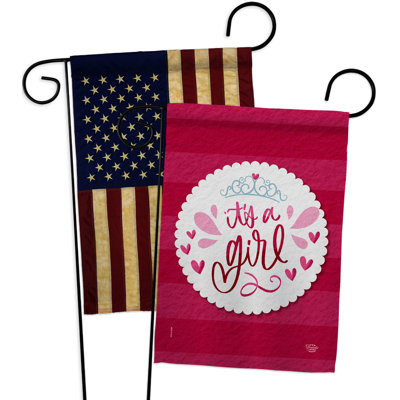 Double Sided 18.5'' H x 13'' W Polyester New Baby Garden Flag