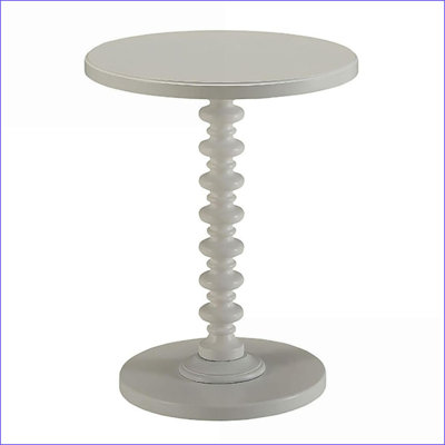 Table basse ronde en bois blanche compacte pour les petits espaces de vie