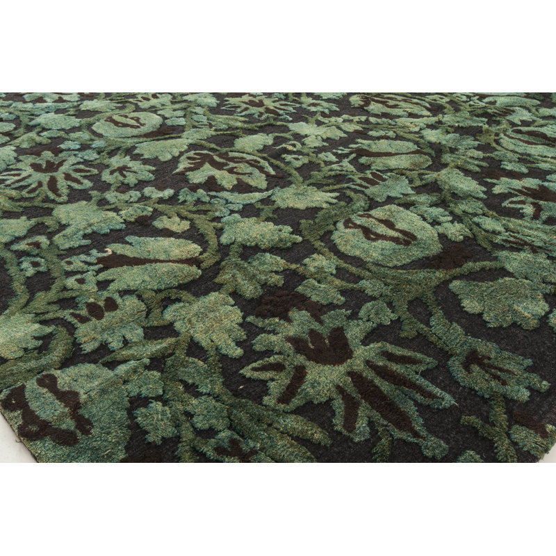 Modern One-of-a-Kind Rectangle 7'10" X 9'7" Hand Knotted Area Rug