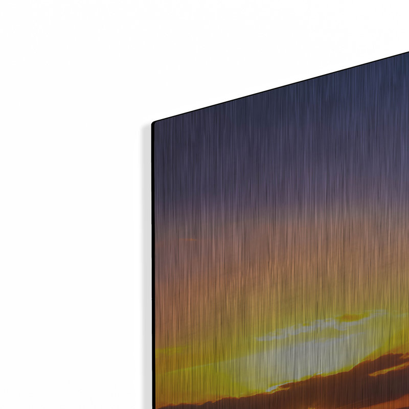«Palm Trees Sunset» par Jonathan Ross, art mural en métal, H 24 po x l 48 po