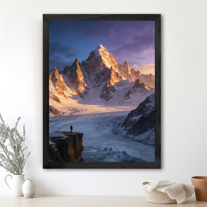 Reproduction d'art encadrée noire, peintures de la nature rétro, H 17 po x l 13 po