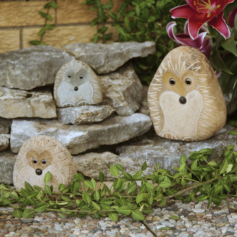 Hérisson sur pieds 3 pièces 6 "8" 12 "Stone Age Creations, H 8 po x l 12 po x P 12 po
