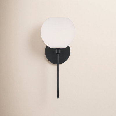 Ansley Single Light Glass Dimmable Armed Sconce