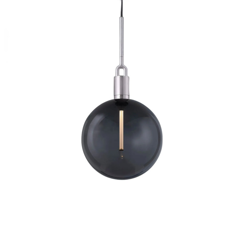 1 - Light Pendant, Smoked, Steel