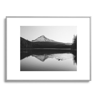 Wild Mountain Sunrise, noir et blanc, encadré sur papier