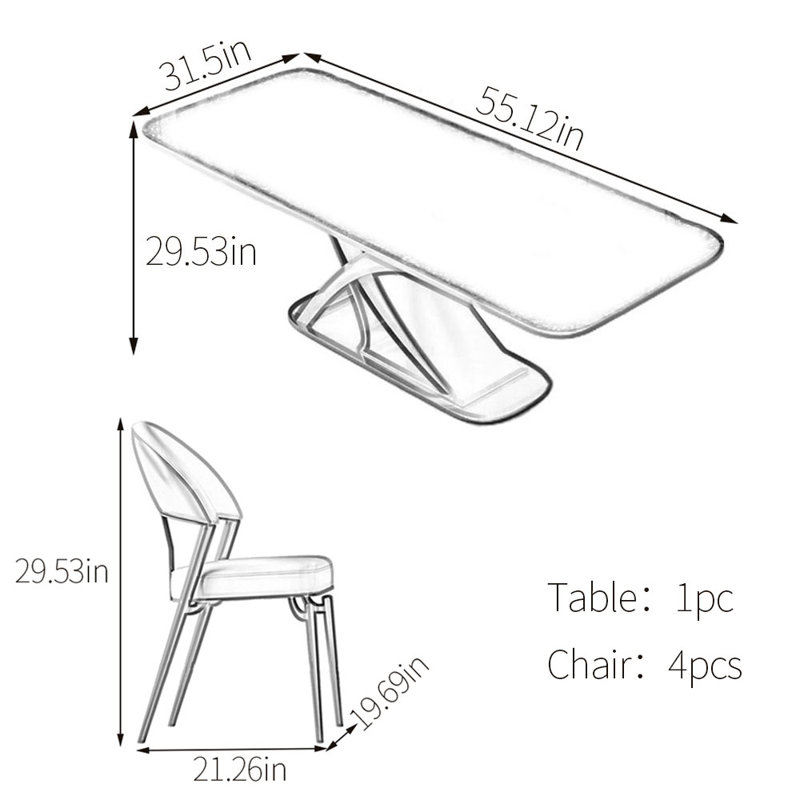 Michaelis, 29.53"H x 55.12"L x 31.5"W