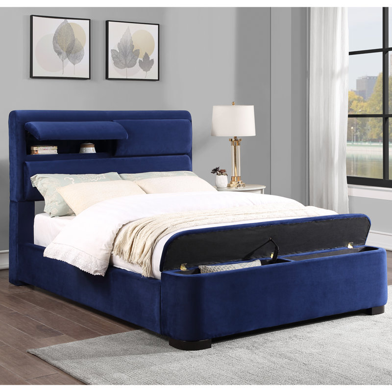 Demicah Upholstered Standard Bed, Queen, Gray