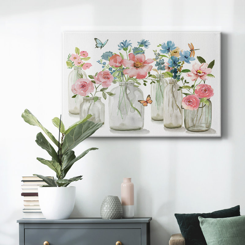 Collection de papillons sur toile tendue avec châssis, H 8 po x l 12 po
