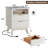 Hardester Vintage 2 - Drawer Nightstand with Charging Station, Bedside Table with Open Shelf-2073366227