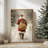 Santa Claus Walking in Winter Road Vintage Warm Cozy Christmas Holiday Canvas Print Wall Art-107118531-107118534