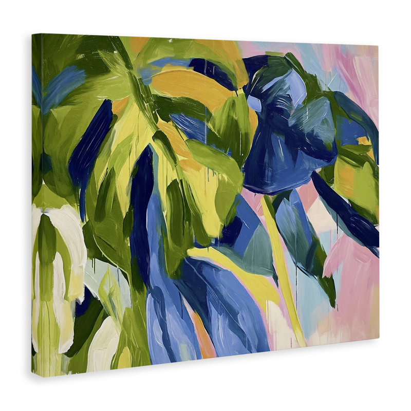 «Tropical Leaves Layered» par Ramona Murdock, H 24 po x l 30 po