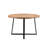 Kerklin Round Solid Wood Top Metal Base Dining Table