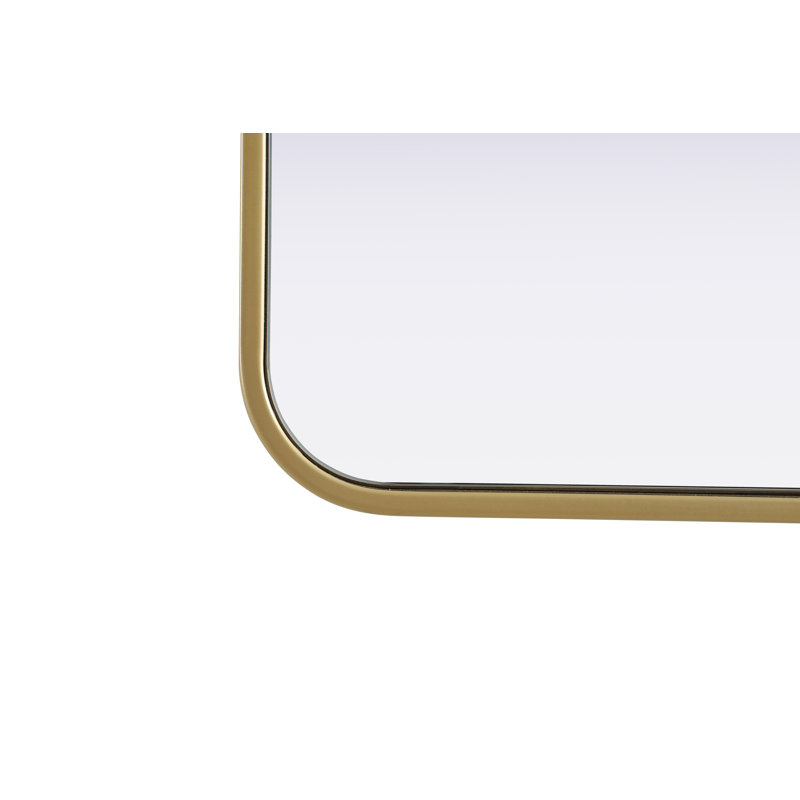 Erath Contour Metal Mirror, 24" x 24", Brass