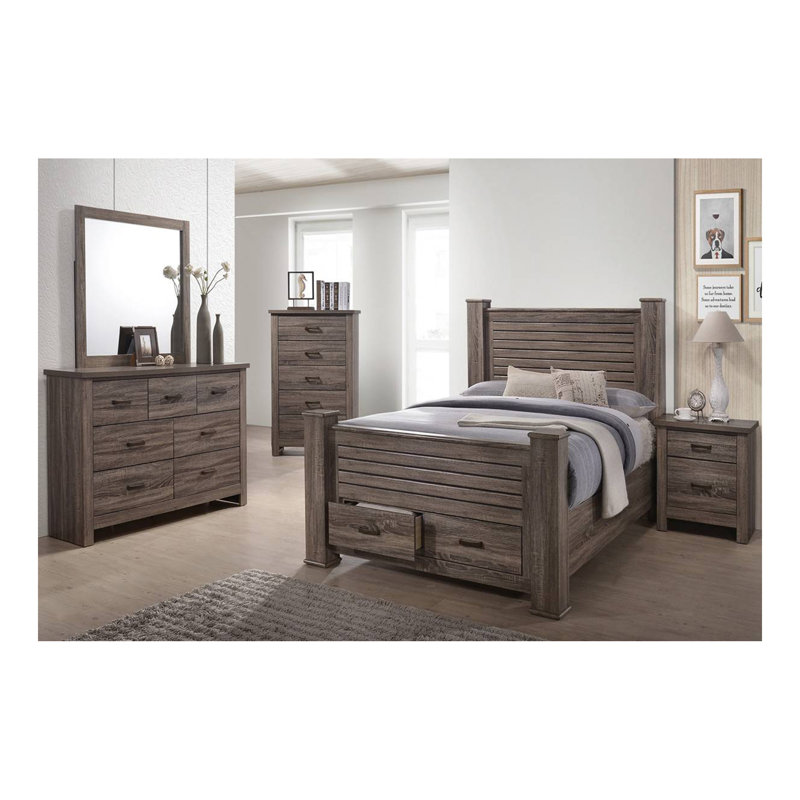 DRESSER en chêne gris, Brun / Gris