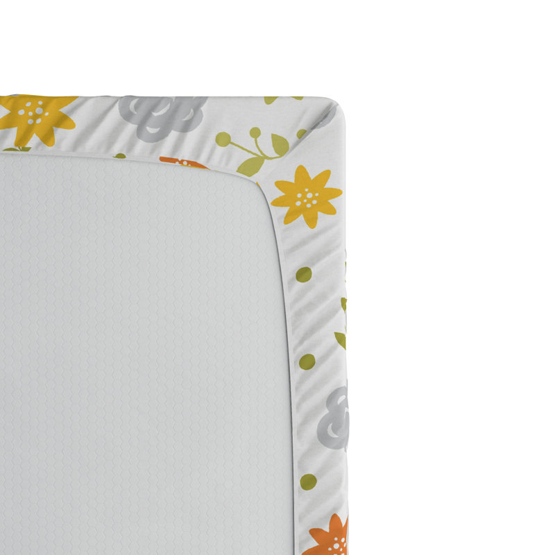 Microfiber Floral Fitted Sheet, Full Fitted Sheet