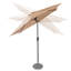 Ensemble complet de patio 7 pièces avec parasol inclinable de 9 pieds, base remplie de ciment, table carrée et 4 chaises en textilène
