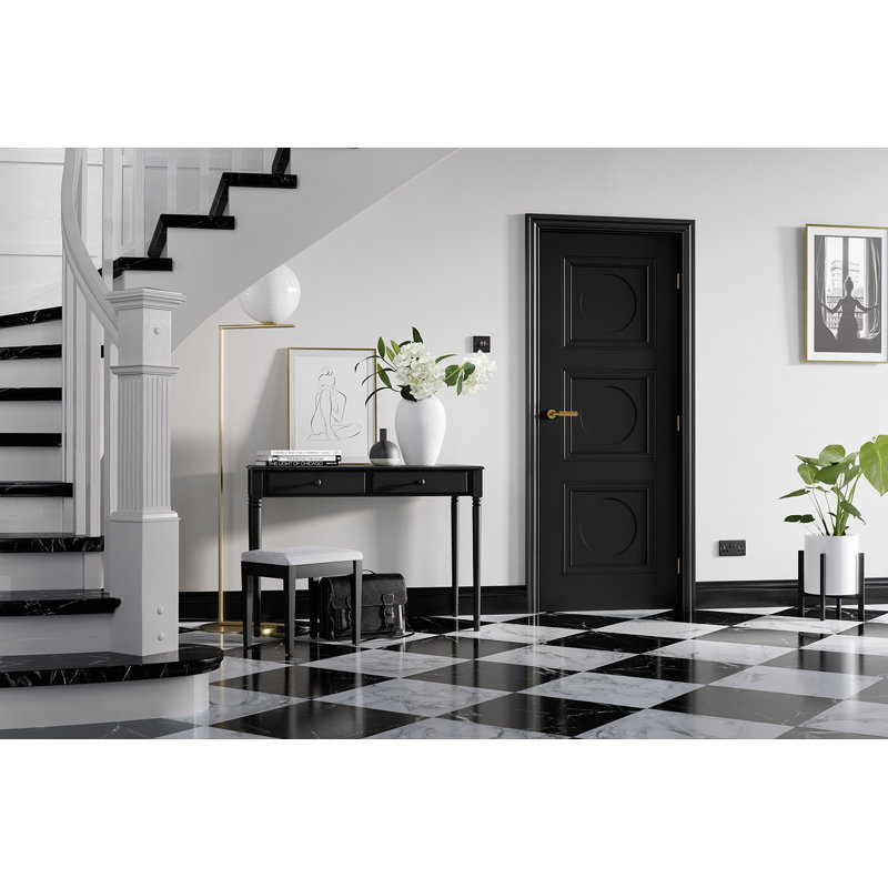 Antwerp Primed Black Internal Door, 1981mm H x 686mm W x 35mm D, Standard Doors