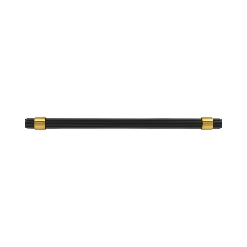 Sinclaire Bar Pull, 12, Matte Black/Brushed Golden Brass, 1