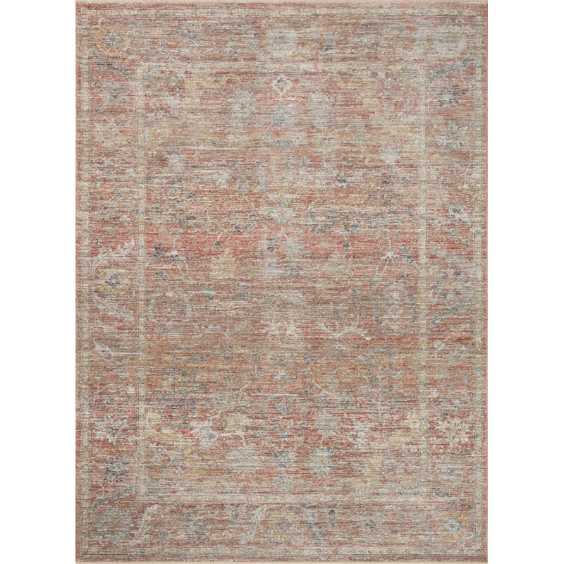 Sunset Multicolor 8' x 10' Floral Synthetic Area Rug