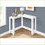 Table basse d'angle en stratifié blanche pour le salon et amp; Chambre à coucher, design contemporain