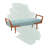 Boomerang Button Tufted Upholstered Accent Bench