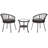 Verdiva Outdoor Leisure Conversation Set With 2 Rattan Chairs And Glass Table-115694835-115694834