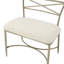 Banc de coiffeuse avec coussin blanc Azalea Park Champagne