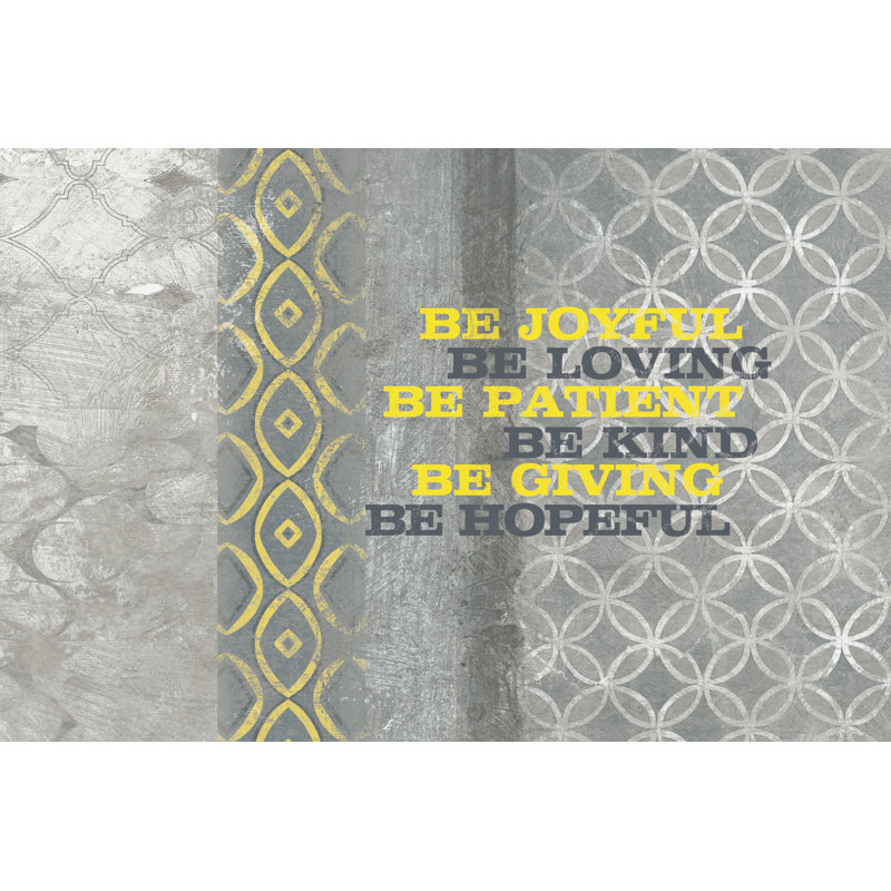 Be Yellow - Wrapped Canvas Print, 81cm H x 122cm W x 3.8cm D