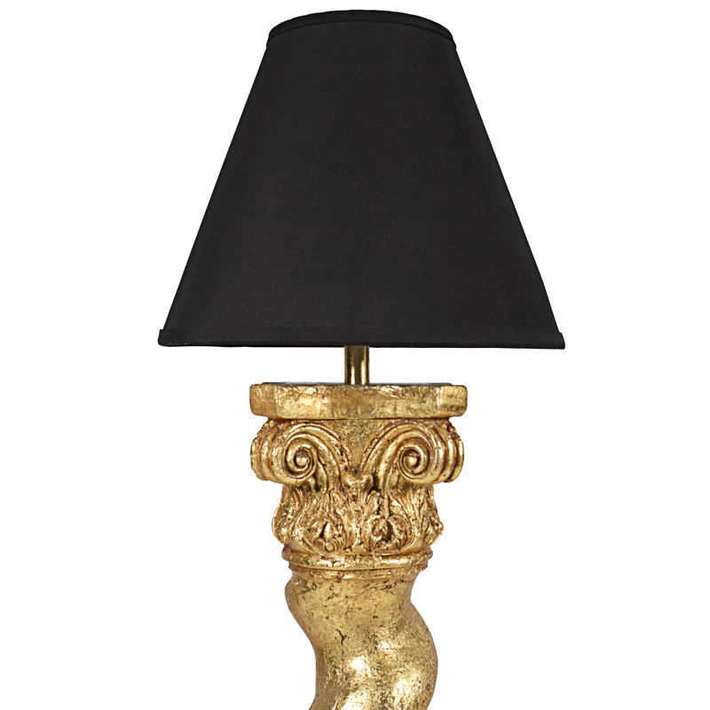 Bernini Barley Twist Column Floor Lamp, 	Gold Leaf